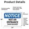 Signmission Not An Entrance Door Blocked OSHA Notice Sign, Vinyl Decal, 24in W x 18in L, 2PK OS-2PACK-NS-D-1824-L-15144 - alternate 4